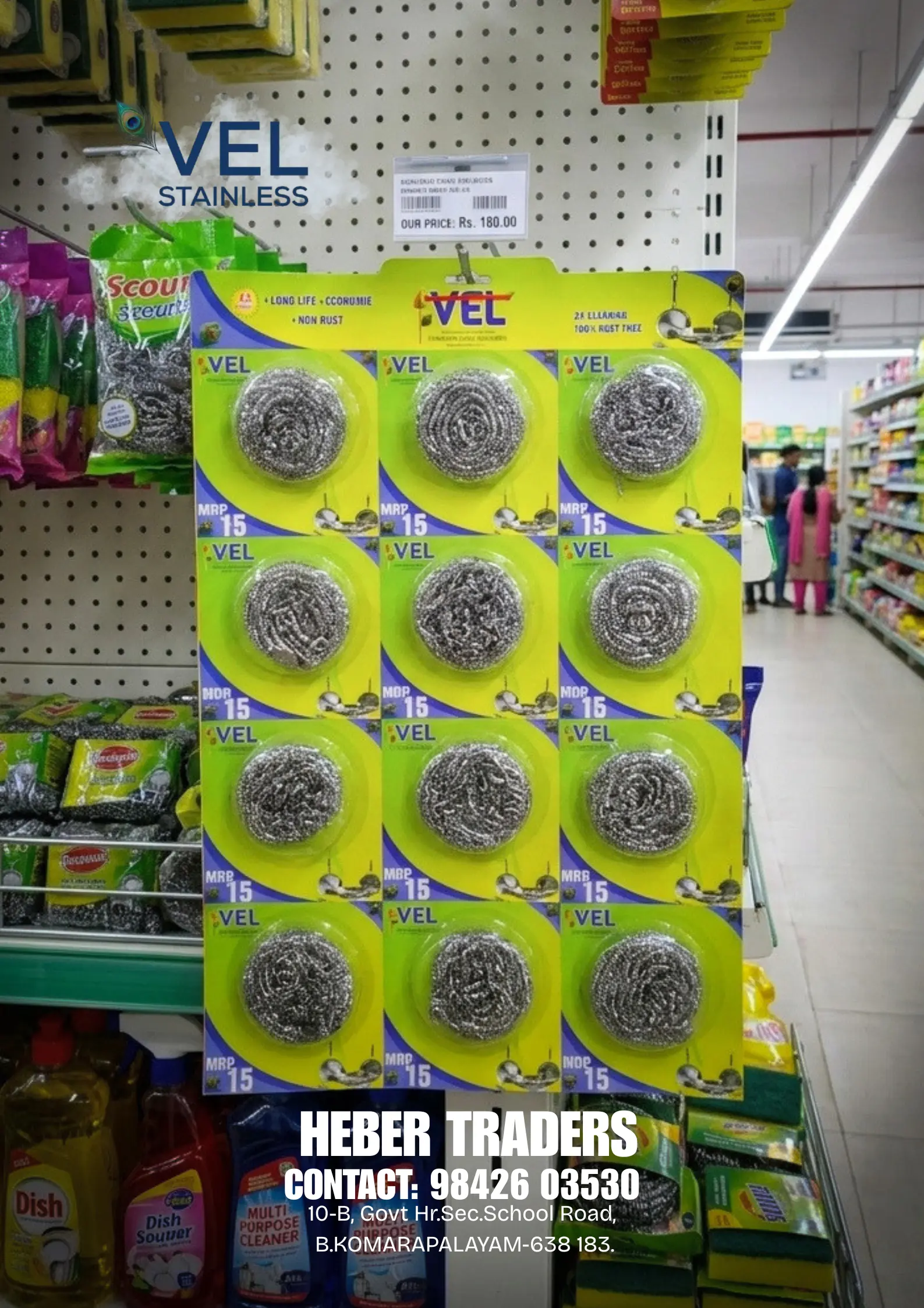 VEL Stainless poster design 3 — in-store display